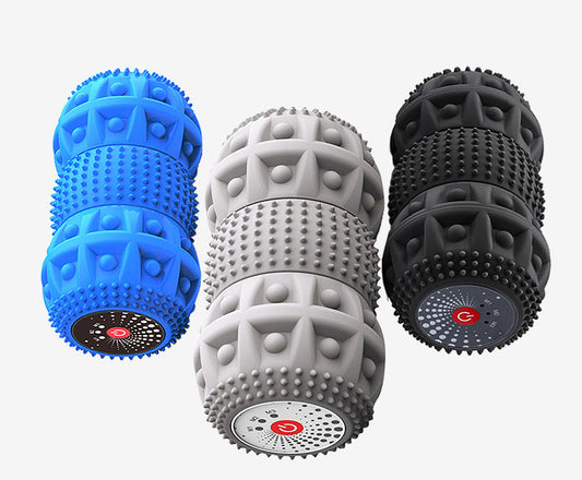 Electric peanut massage ball – 3 rotating silicone zones for deep tissue recovery