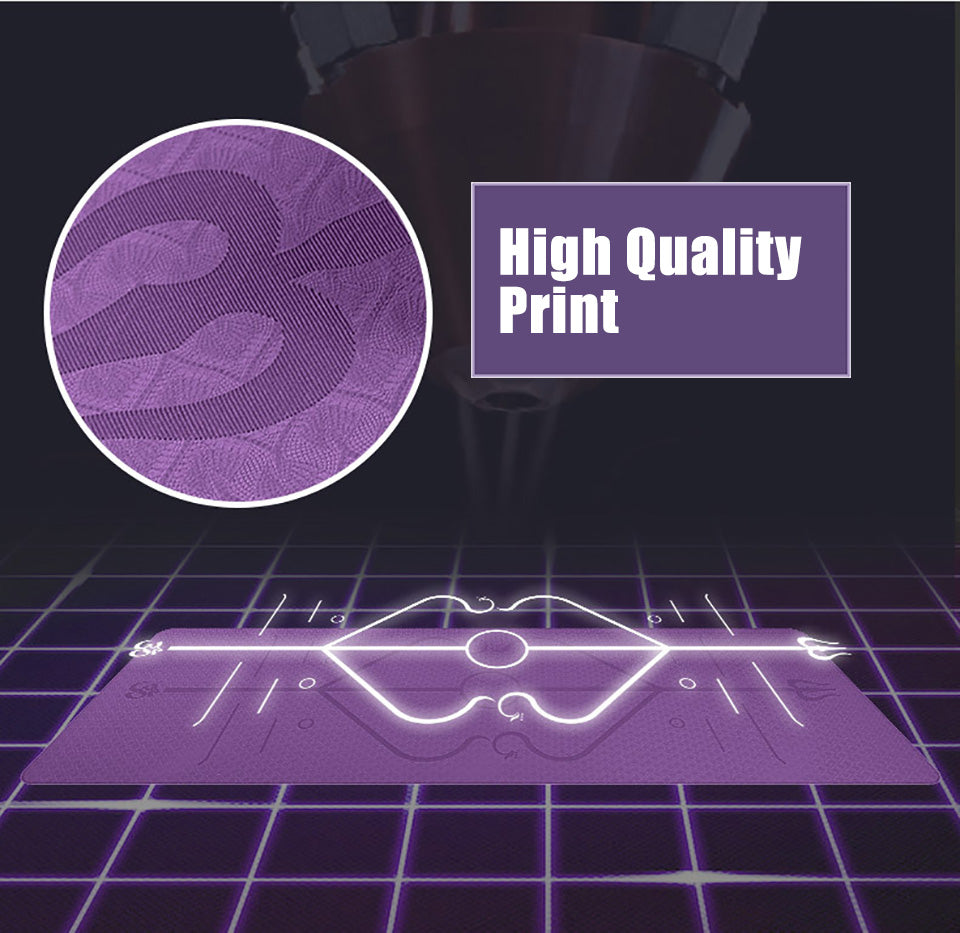 Yoga mat position lines alignment guide – center line, 45° line and AUM symbol