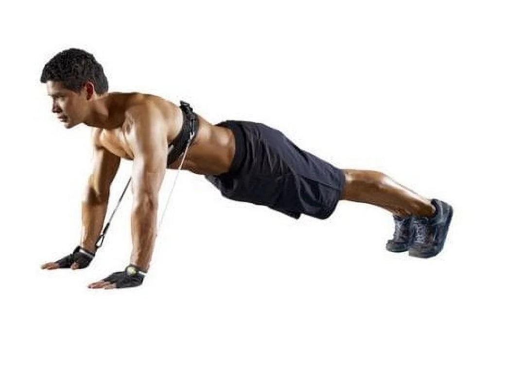Mesh belt with 6 D-ring attachment points for resistance band training