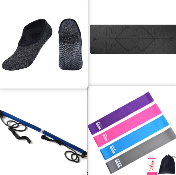 Lake Blue TPE yoga mat rolled with carry strap – ready for travel or class
