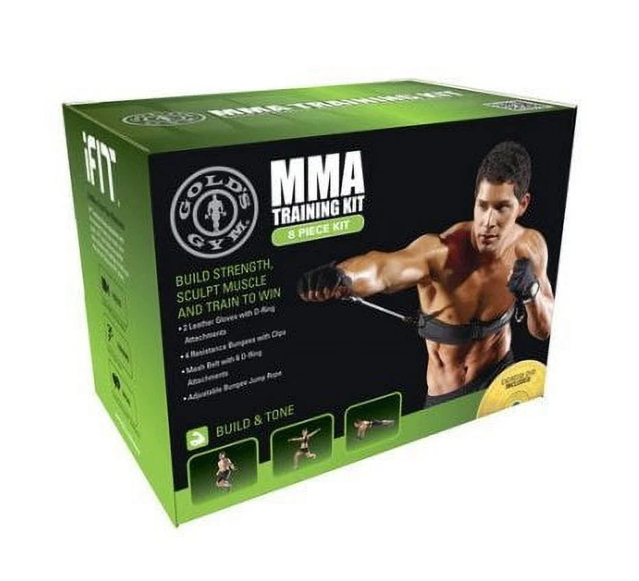 MMA training leather gloves with D-ring attachments for resistance training